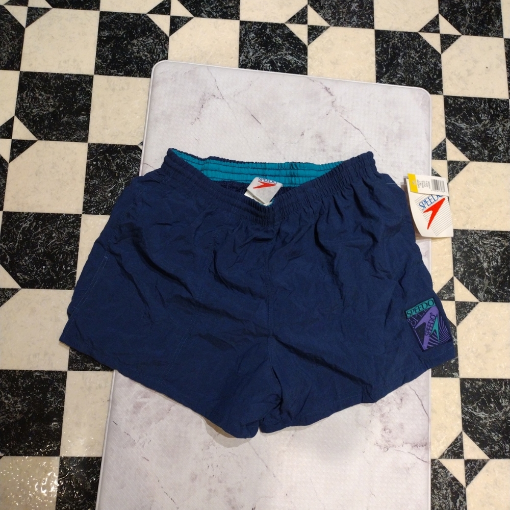 MEN'S SPEEDO BATHING SUIT SHORTS SIZE SMALL BLUE  BRAND SPANKING NEW!!! NWT LOOK